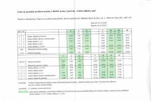 Cestovný poriadok - linka 24  1